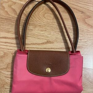 Hot pink longchamp tote